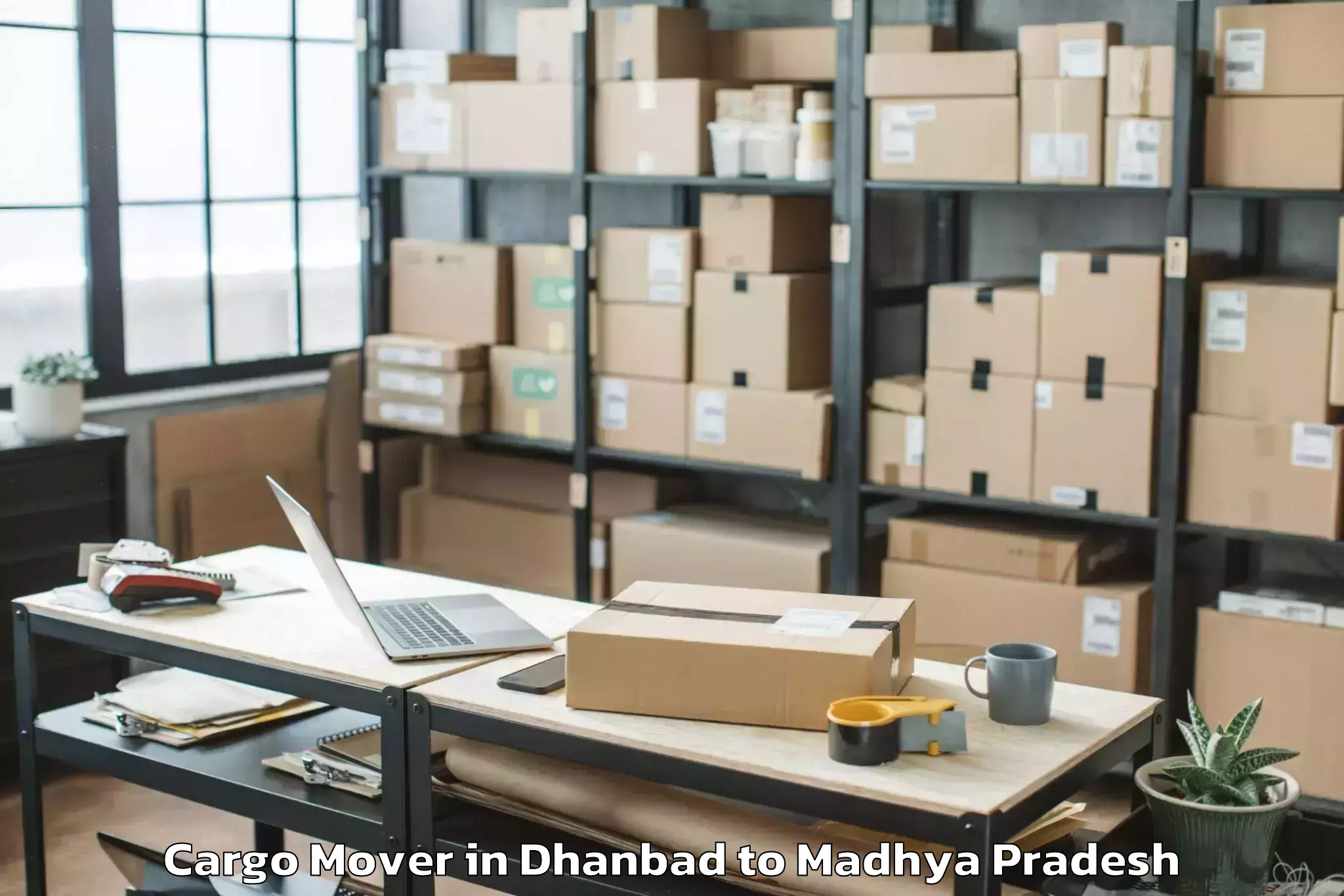 Easy Dhanbad to Daboh Cargo Mover Booking